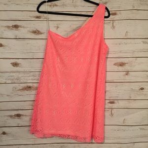 Vestique pink one shoulder dress